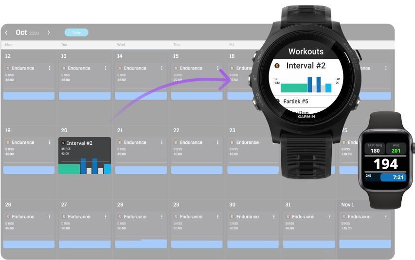 Garmin план тренировок.