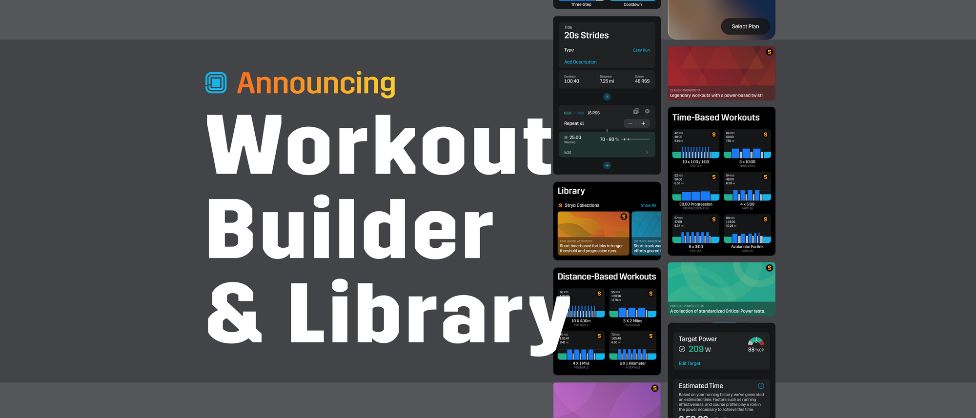 New Stryd Features! Workout Builder & Workout Library enables you to