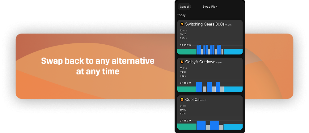 Closer Look | Adaptive Training Gives You Flexibility Every Day with Generated Alternatives