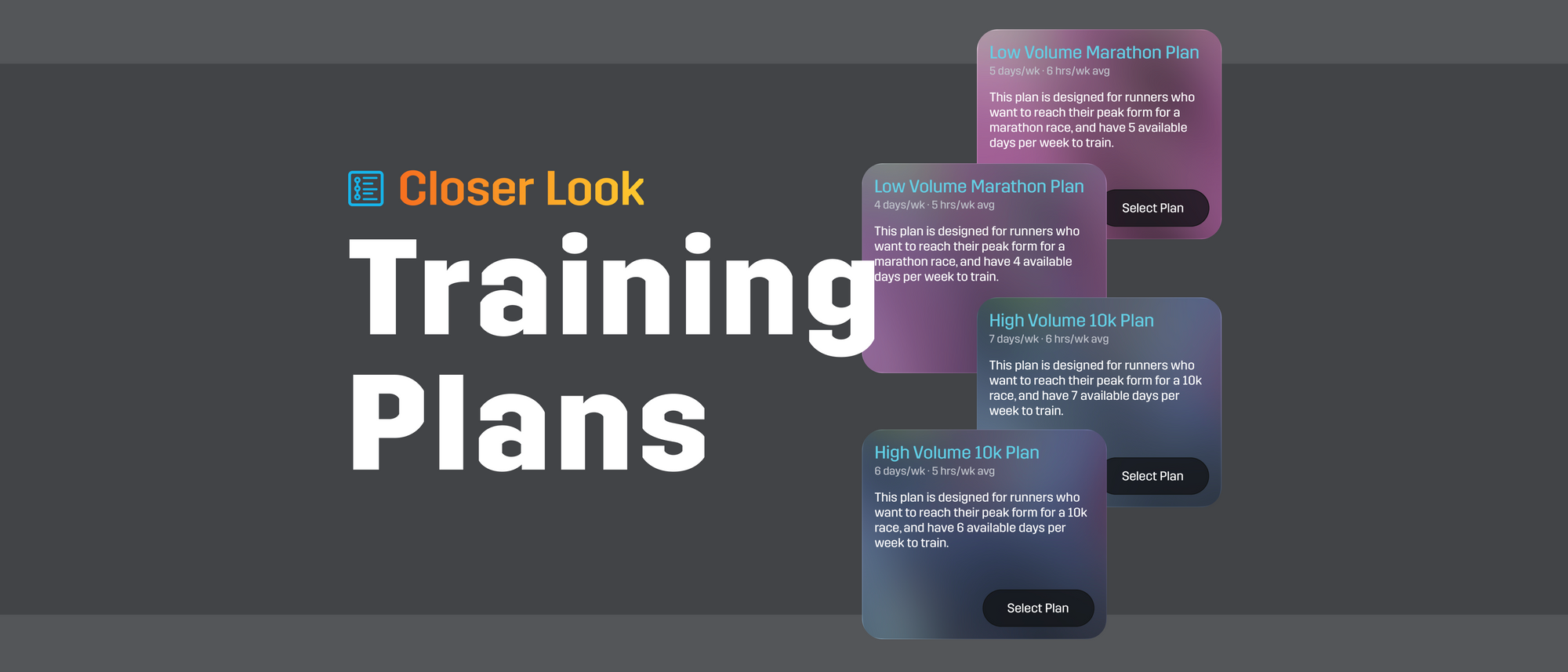 Closer Look | 8 new power-based training plans to fit your capability & schedule