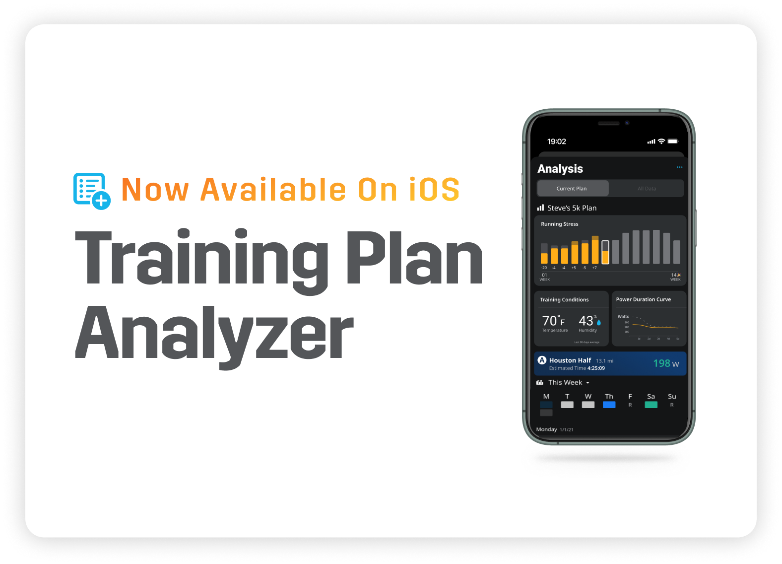 iOS Release: Track your training plan progress with the Training Plan Analyzer