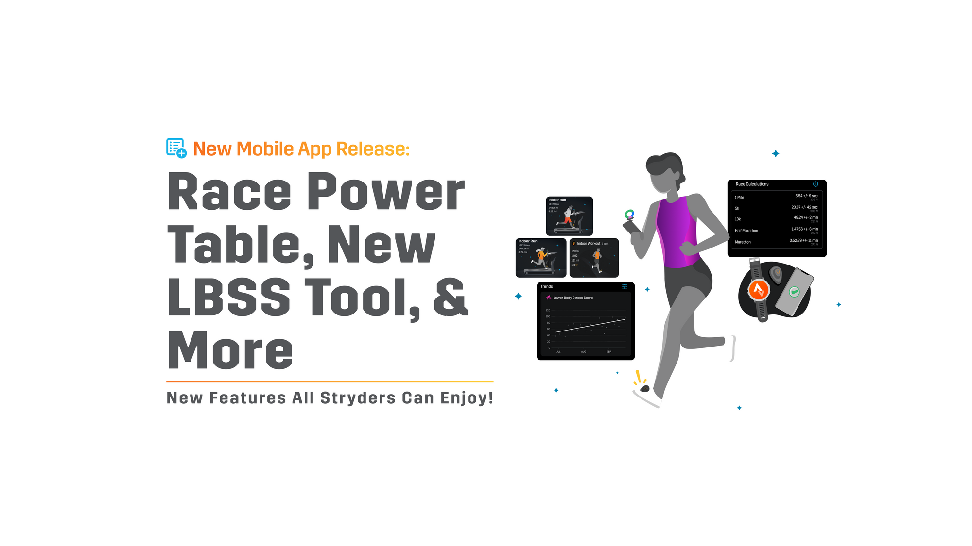 New Stryd Mobile Release: Race Power Table, New LBSS Tool, and More