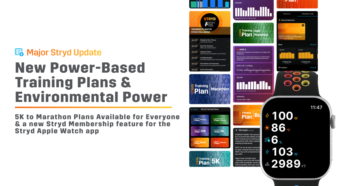 Major Stryd Update: New Power-Based Training Plans & Environmental Power for Apple Watch