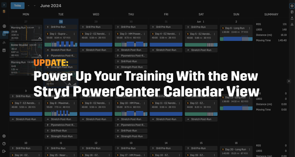 Power Up Your Training with the New Stryd PowerCenter Calendar View
